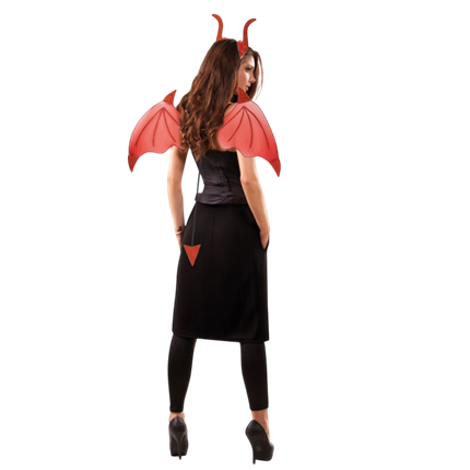Rødt Diable-sæt, 2 dele – Tilbehør til Halloween-udklædning