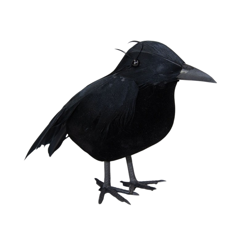 Dekorativ ravn – Halloween-pynt