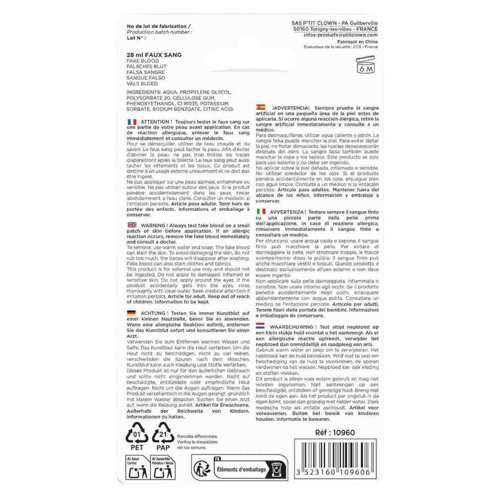 Kunstigt blod i gelform, 28,3 ml – Halloween-makeup
