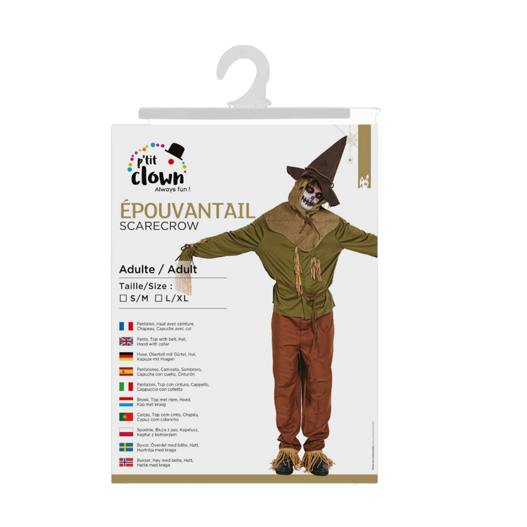 Fugleskræmsel-kostume til voksne, størrelse L/XL – Halloween-kostume