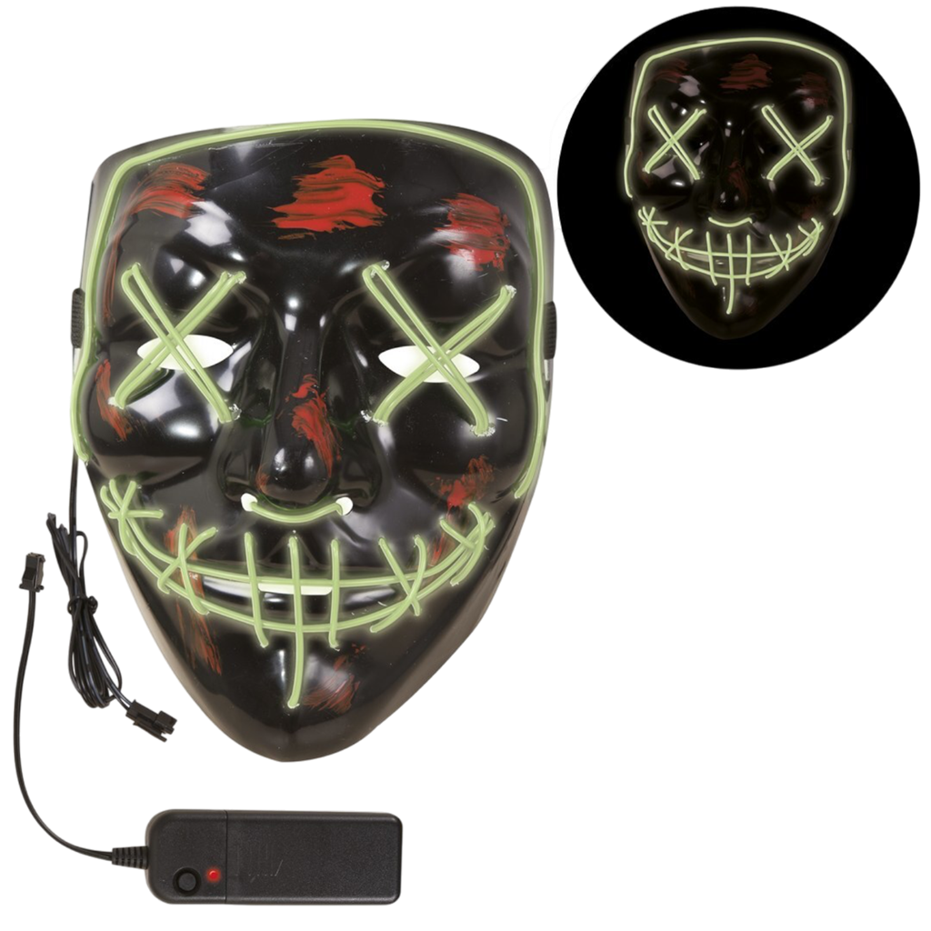 Blodig LED-ansigtsmaske til voksne – Halloween
