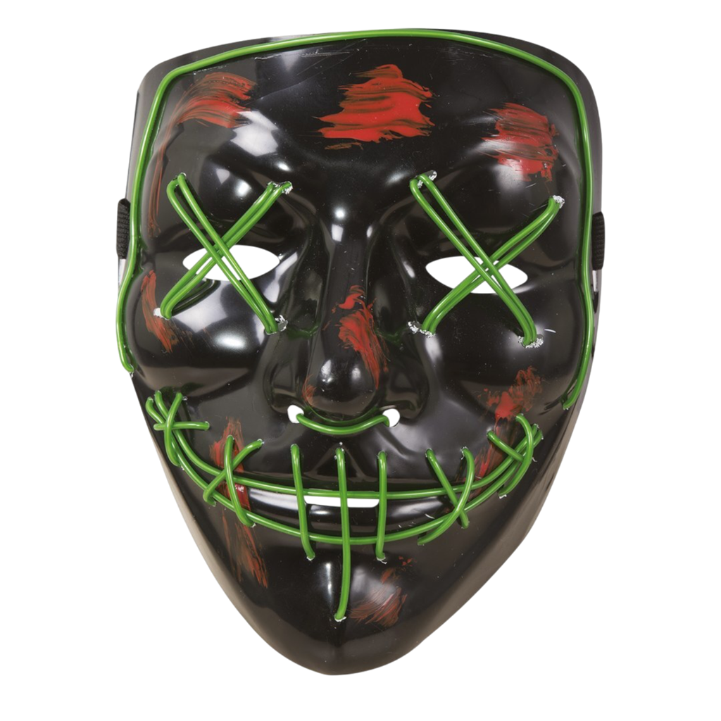 Blodig LED-ansigtsmaske til voksne – Halloween