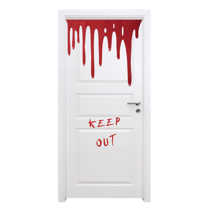 Blodig dørdekoration – Halloween-dekoration