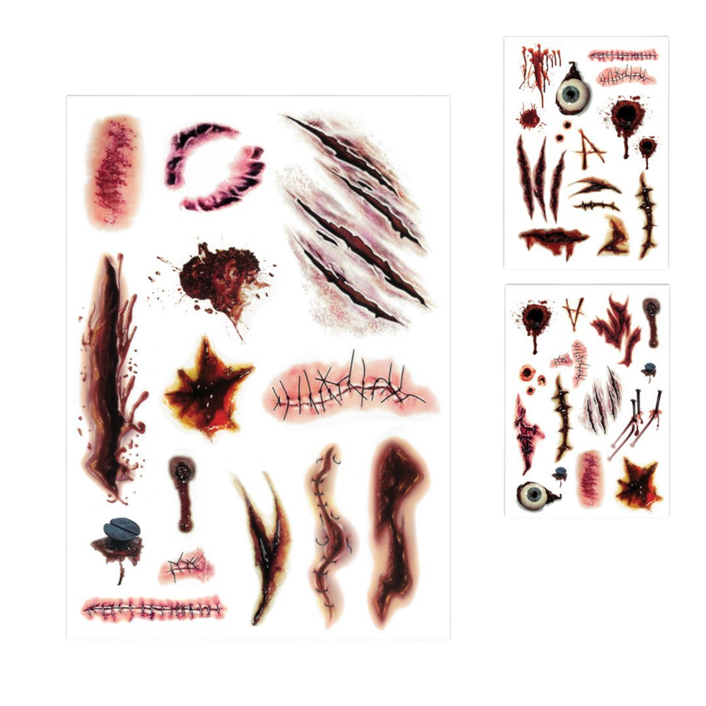 Midlertidige tatoveringer, ar – Halloween-makeup