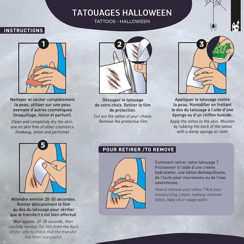 Midlertidige tatoveringer, ar – Halloween-makeup