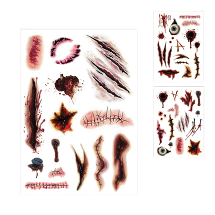 Midlertidige tatoveringer, ar – Halloween-makeup