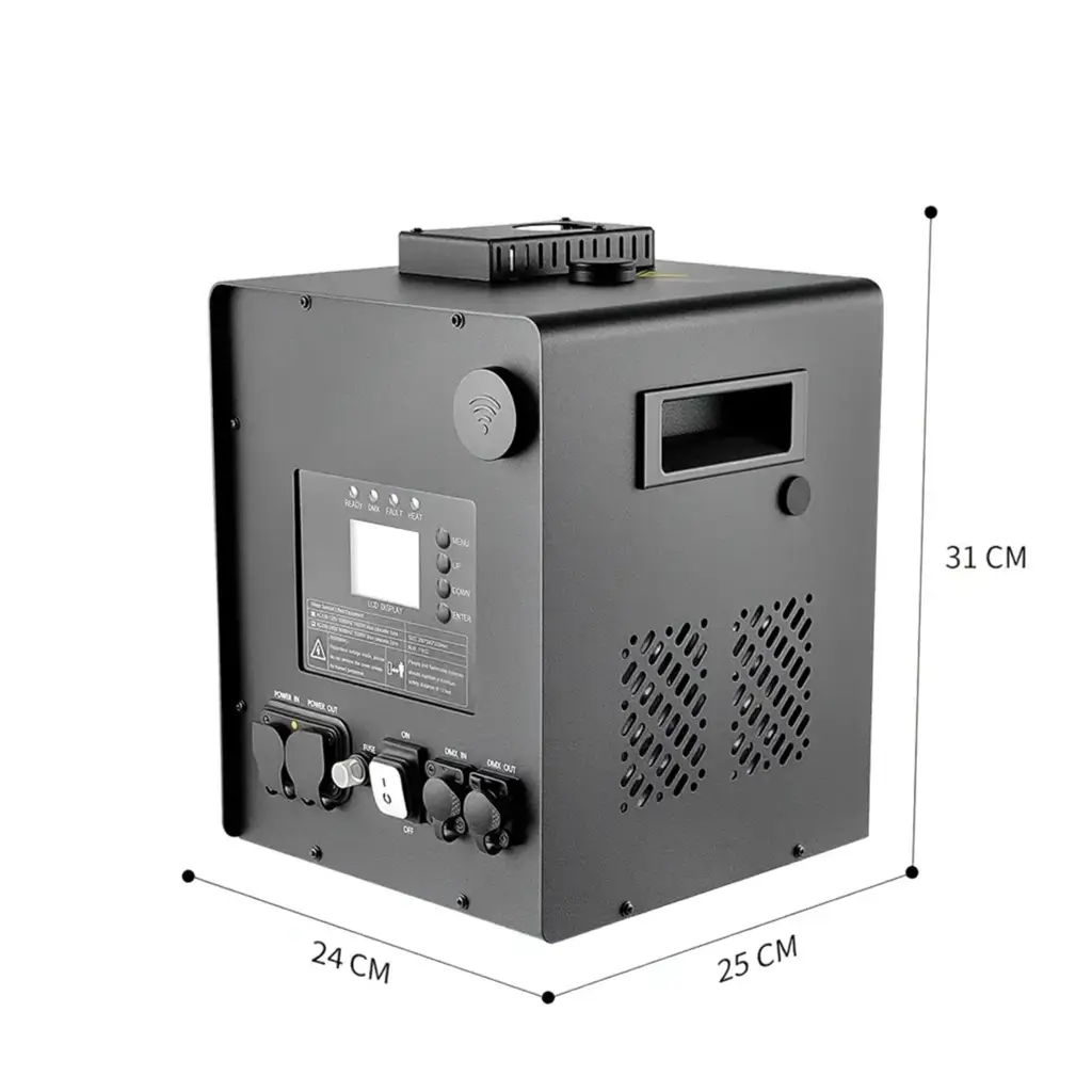 SPARK RAINPROOF® – Koldgnistmaskine 1100 W, til udendørs brug og med en rækkevidde på 3 til 6 meter