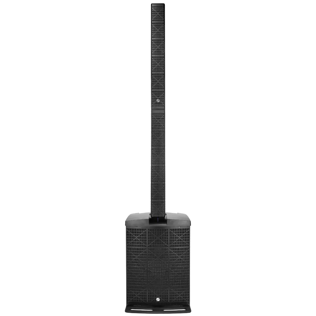 Aktivt 3-vejs søjlesystem, 800 W RMS, med 15"-subwoofer – Elokance