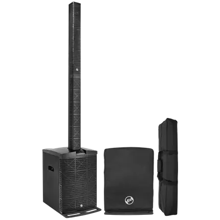 Aktivt 3-vejs søjlesystem, 800 W RMS, med 15-subwoofer – Elokance