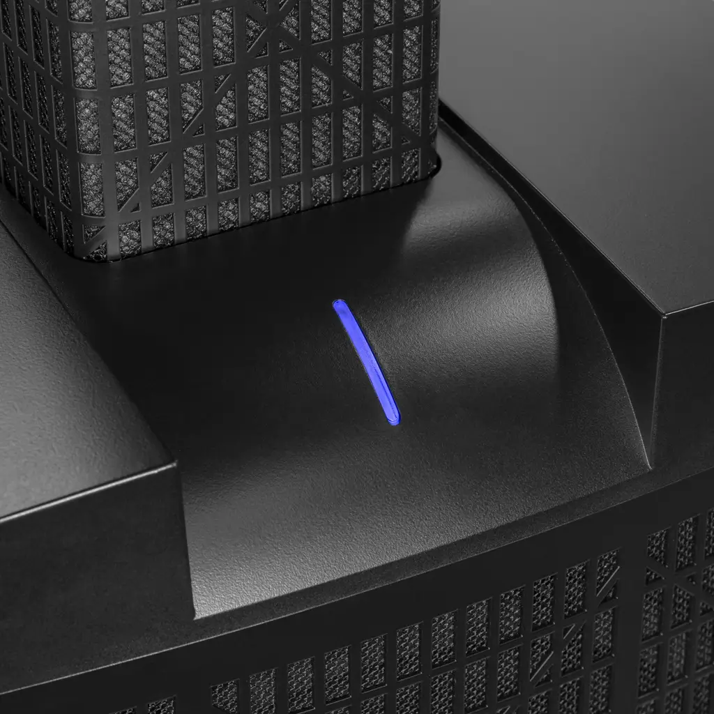 Aktivt 3-vejs søjlesystem, 800 W RMS, med 12"-subwoofer – Elokance