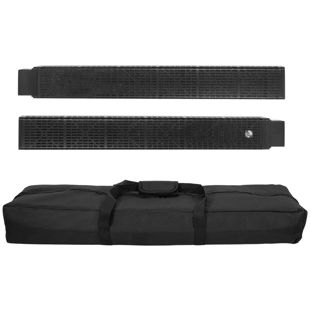 Aktivt 3-vejs søjlesystem, 800 W RMS, med 12"-subwoofer – Elokance