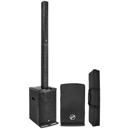 Aktivt 3-vejs søjlesystem, 800 W RMS, med 12-subwoofer – Elokance