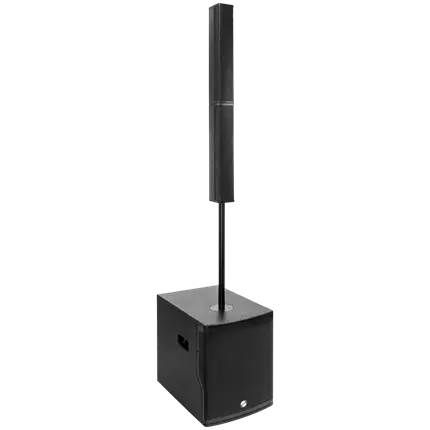 Aktivt 2-vejs søjlesystem, 800 W RMS, med 12-subwoofer – Elokance