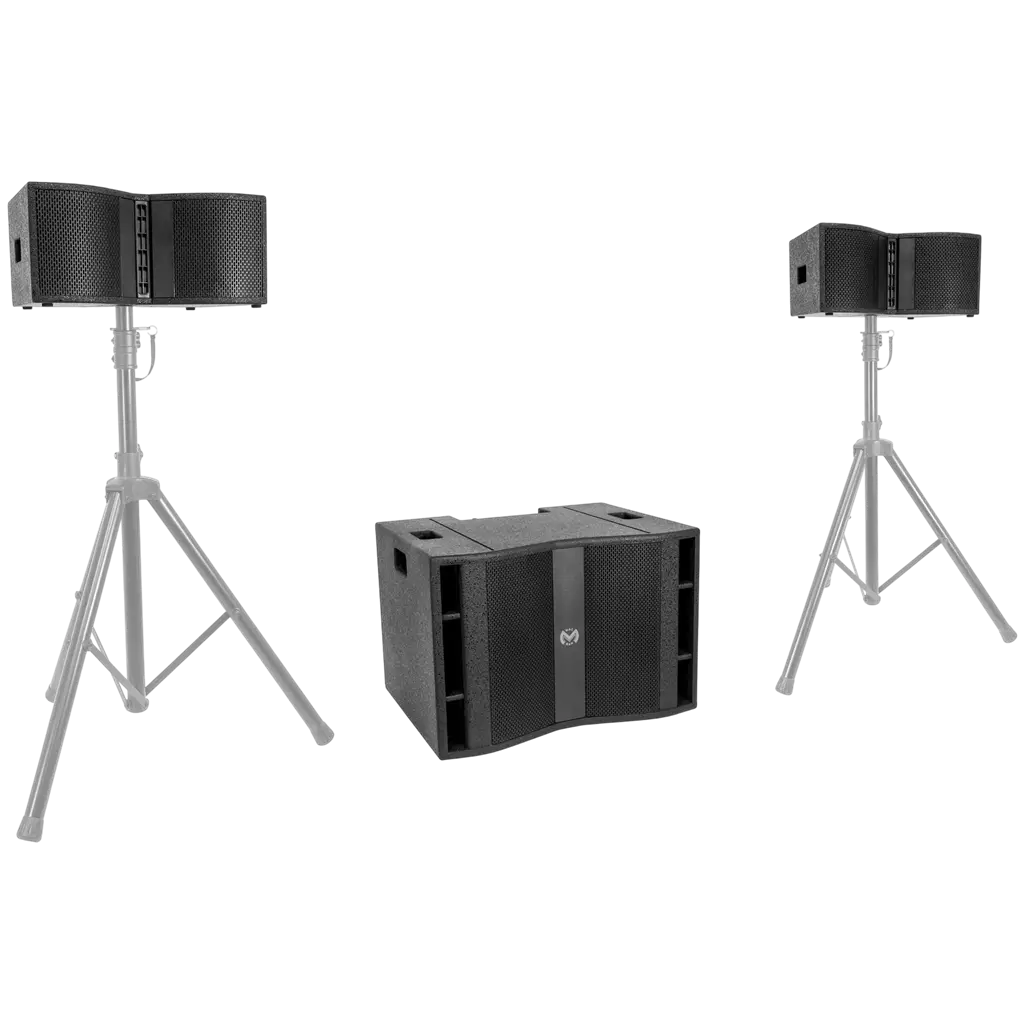 600 W RMS trifonisk lydanlæg med 15"-subwoofer – Mac Mah