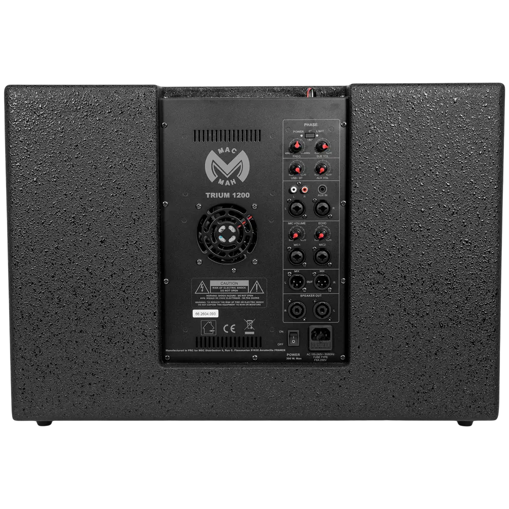 600 W RMS trifonisk lydanlæg med 15"-subwoofer – Mac Mah